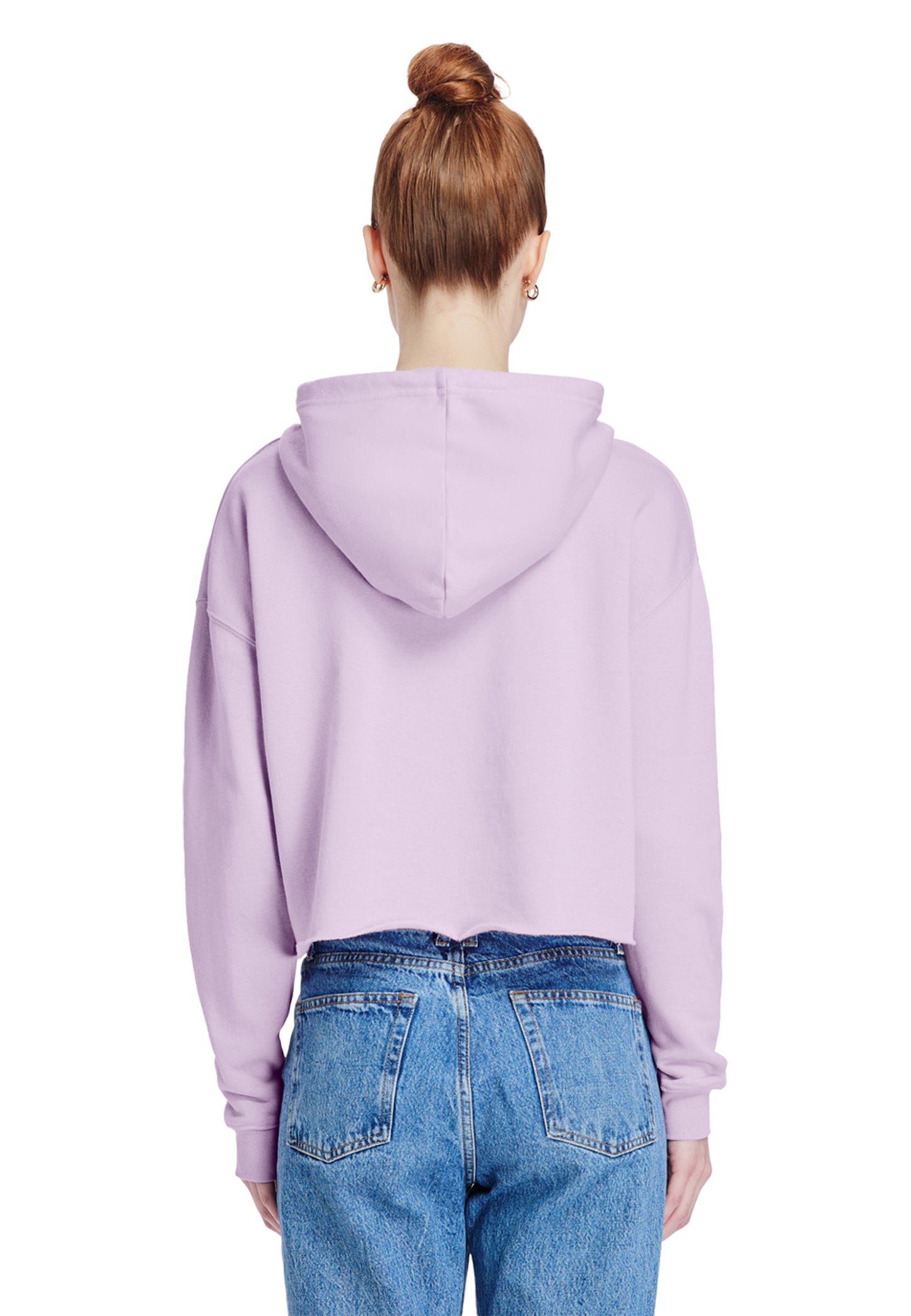 Lady's Relaxed Crop Hoodie - "Plain"