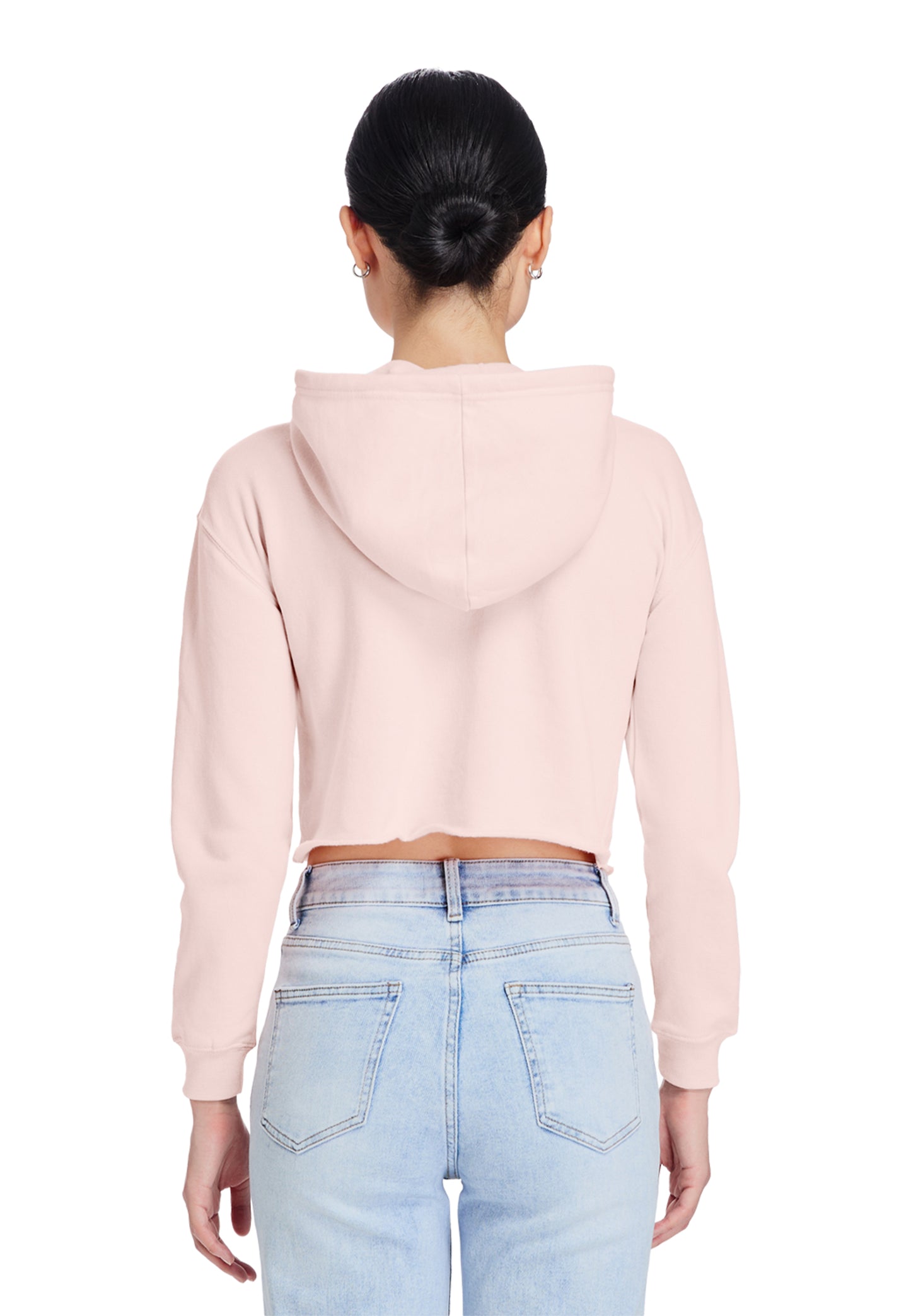 Lady's Relaxed Crop Hoodie - "Plain"