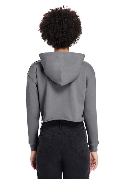 Lady's Relaxed Crop Hoodie - "Plain"