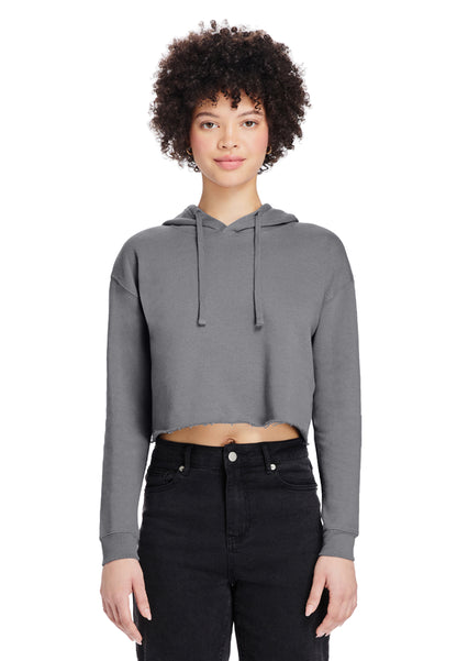 Lady's Relaxed Crop Hoodie - "Plain"