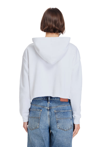 Lady's Relaxed Crop Hoodie - "Plain"