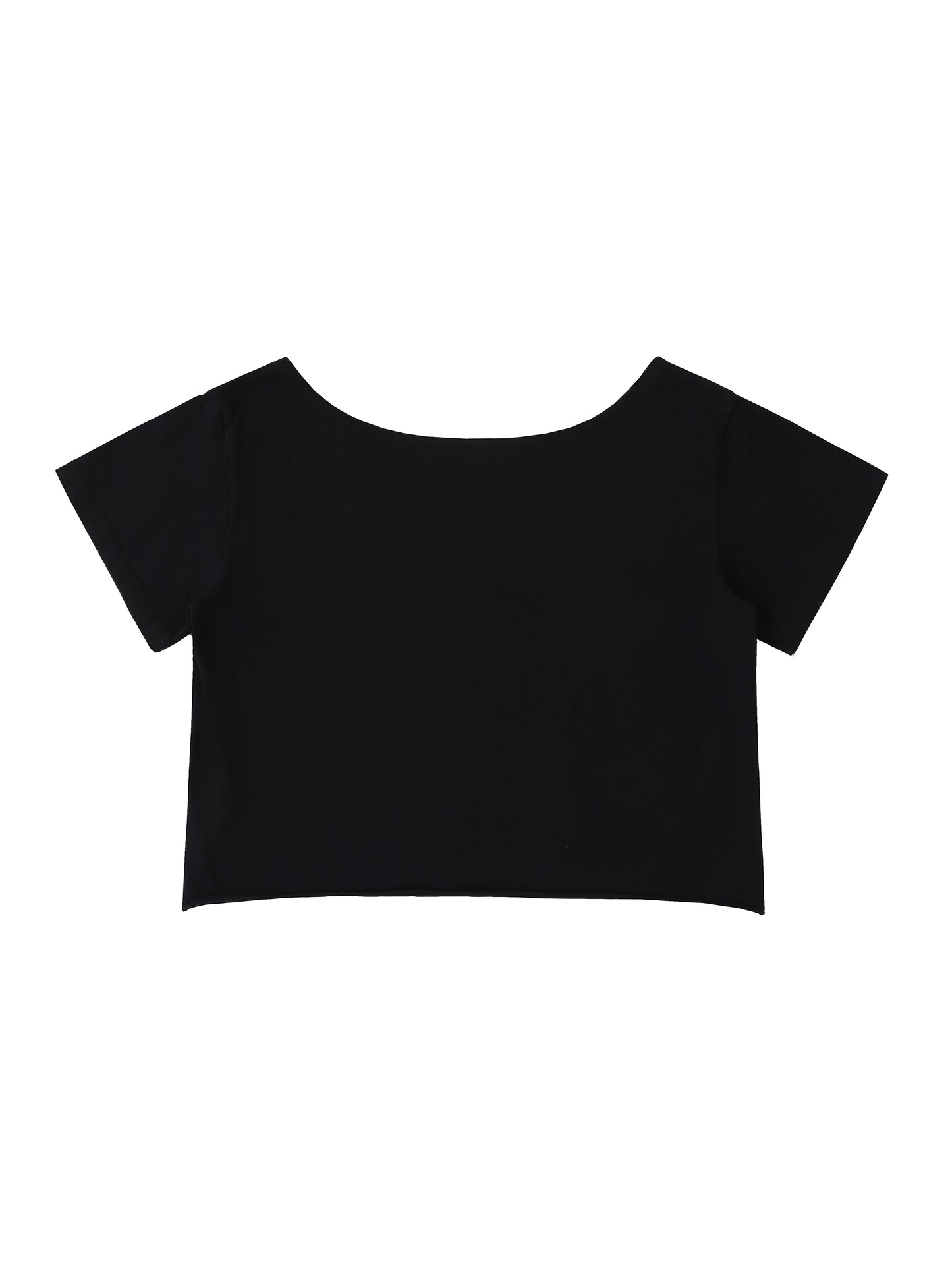 Off-Shoulder Rolled Hem Cotton T-Shirt – Swag Epic Ladies