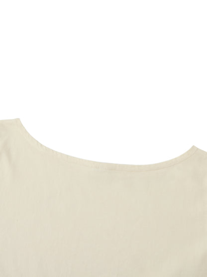 Off-Shoulder Rolled Hem Cotton T-Shirt – Swag Epic Ladies