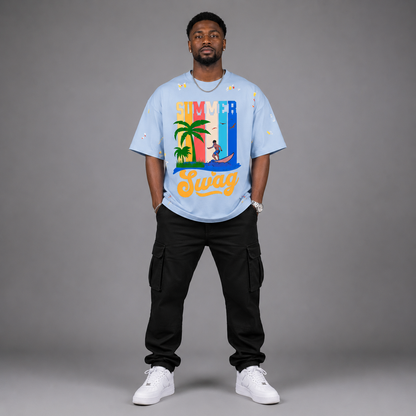 Paint Splatter Cotton T-Shirt – "Summer Swag" Collection