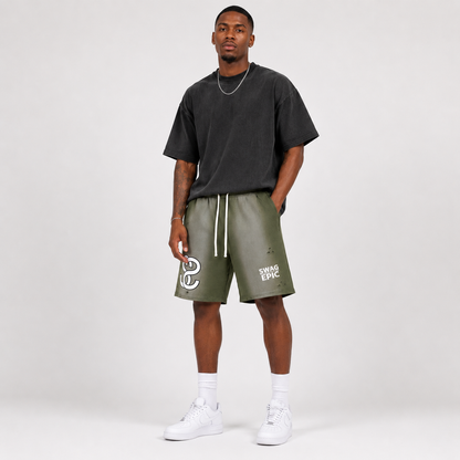 Sun Fade Distressed Shorts - "Swag Deluxe"