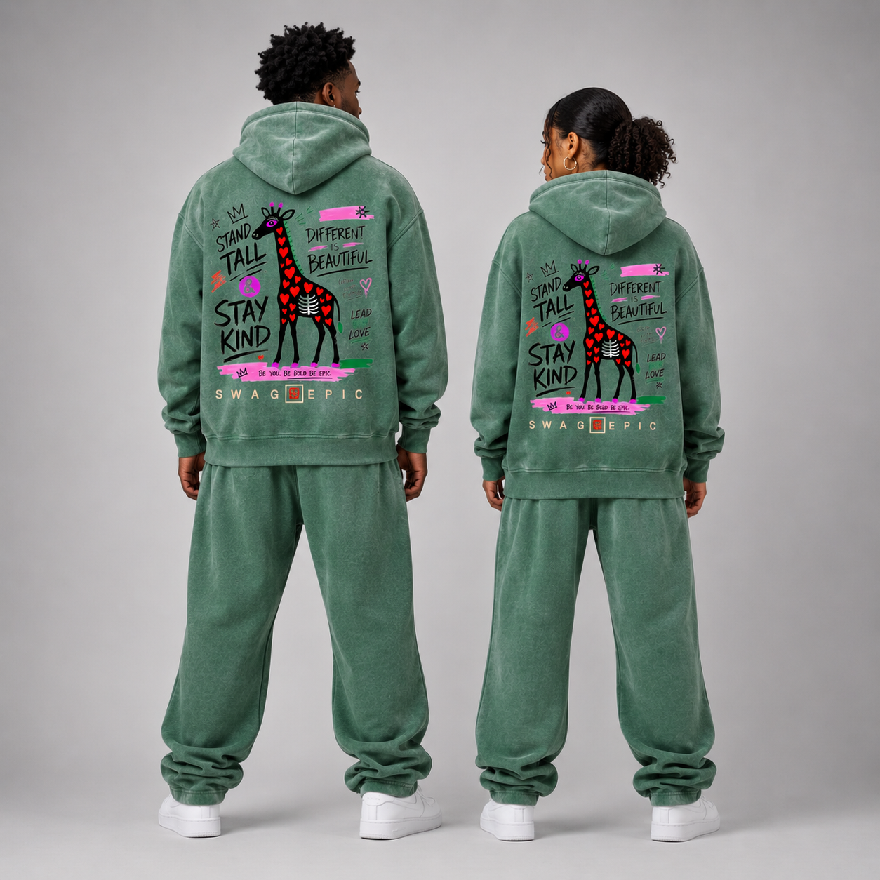 Sunfade Two-way Zipper Boxy Fleece Hoodie