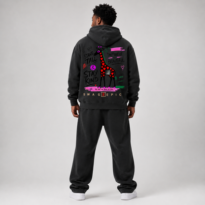 Sunfade Two-way Zipper Boxy Fleece Hoodie