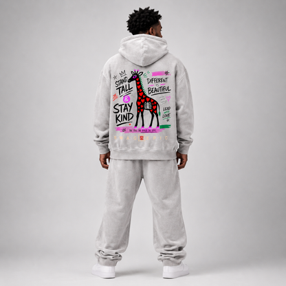 Sunfade Two-way Zipper Boxy Fleece Hoodie