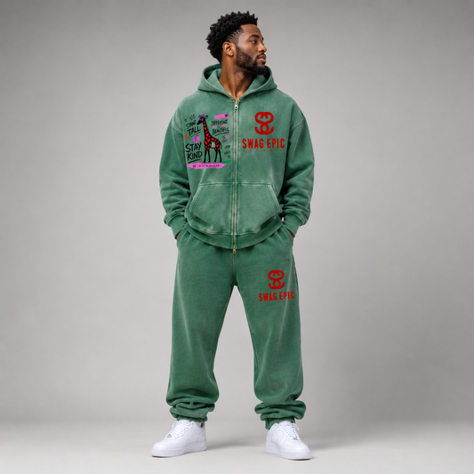 Sunfade Two-way Zipper Boxy Fleece Hoodie