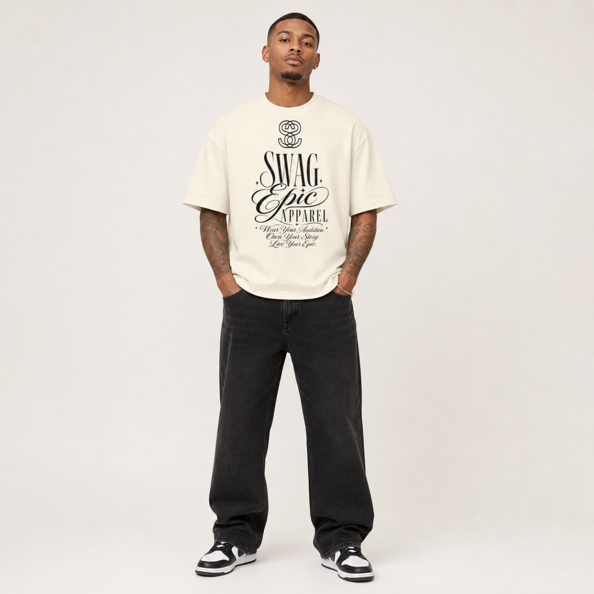 Unisex Heavyweight Oversized T-Shirt — “Ambition”