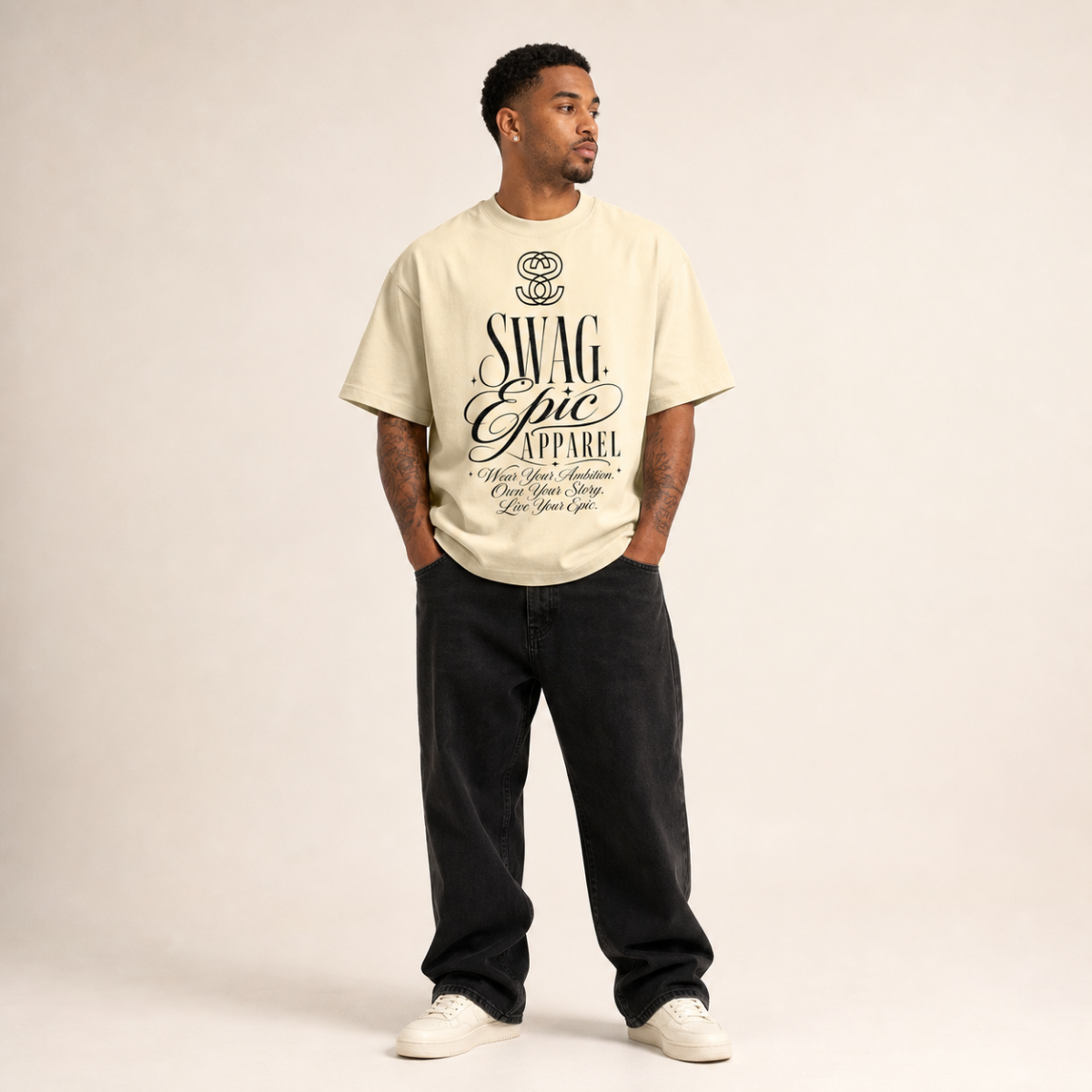 Unisex Heavyweight Oversized T-Shirt — “Ambition”