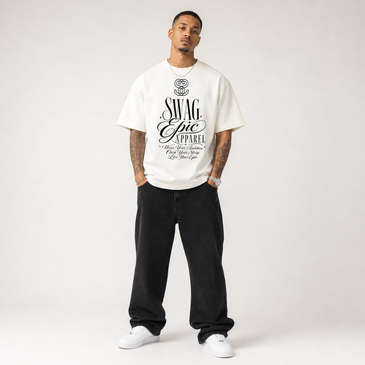 Unisex Heavyweight Oversized T-Shirt — “Ambition”