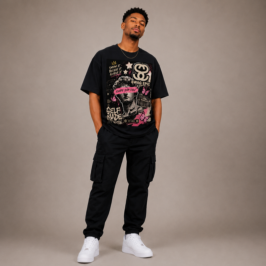 "Self-Made" Unisex Oversized Cotton T-Shirt