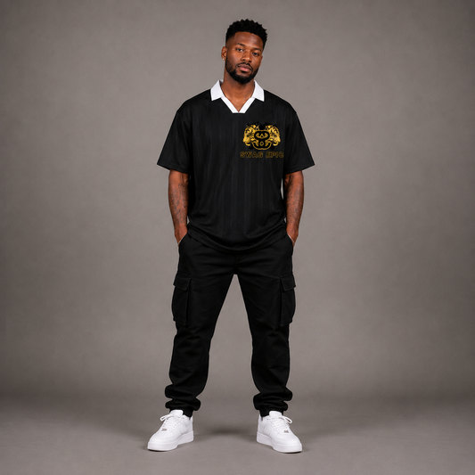 Unisex Striped "Swag Epic Tiger" Boxy Soccer Jersey