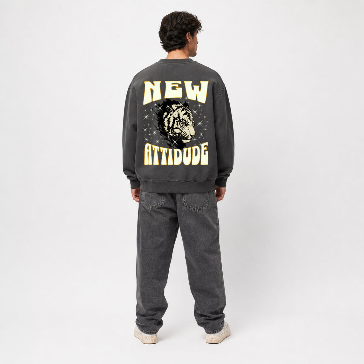 Unisex Vintage Wash Fleece Sweatshirt - "New Attitude"