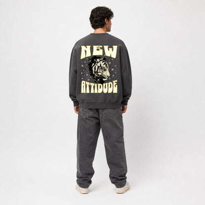 Unisex Vintage Wash Fleece Sweatshirt - "New Attitude"
