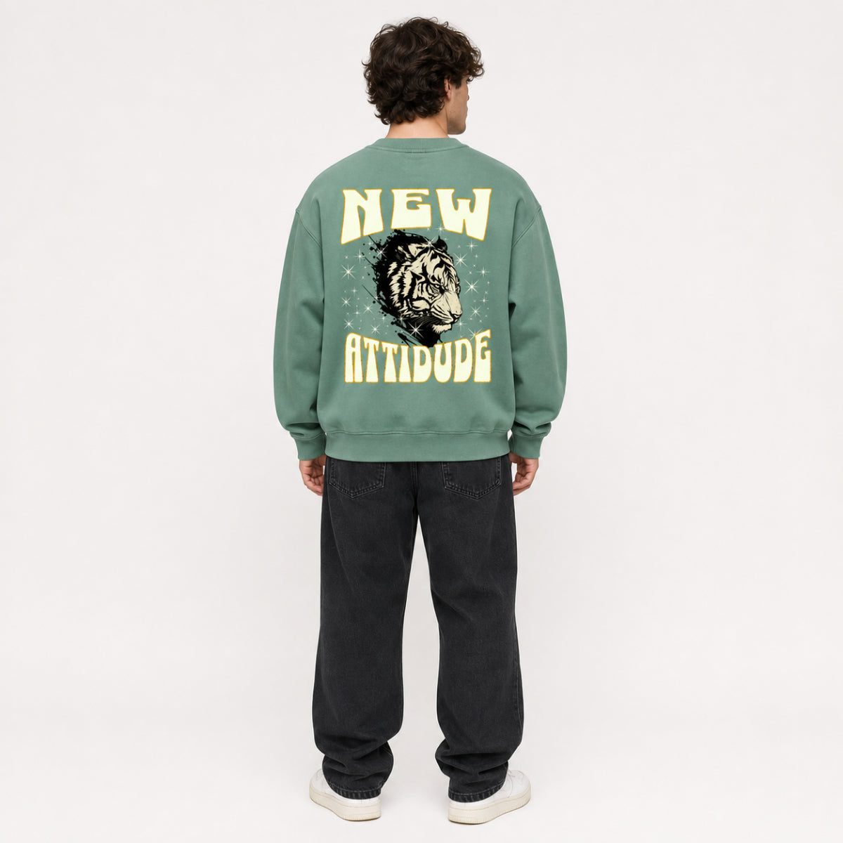 Unisex Vintage Wash Fleece Sweatshirt - "New Attitude"