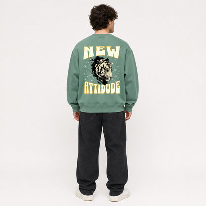 Unisex Vintage Wash Fleece Sweatshirt - "New Attitude"