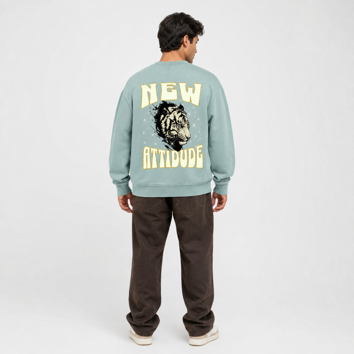 Unisex Vintage Wash Fleece Sweatshirt - "New Attitude"