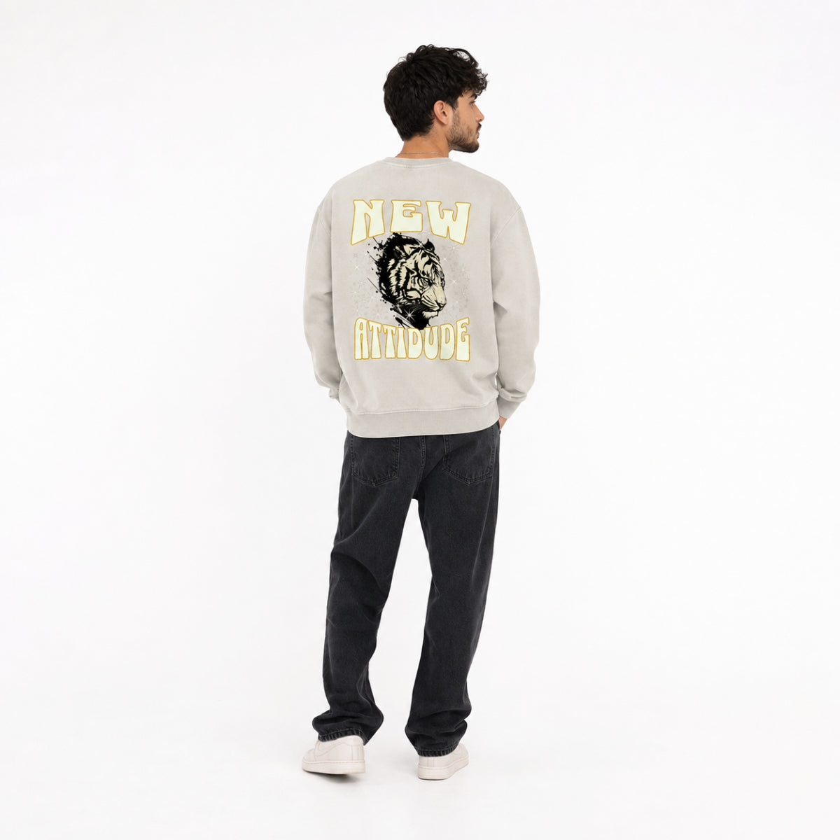 Unisex Vintage Wash Fleece Sweatshirt - "New Attitude"