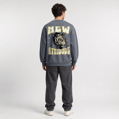 Unisex Vintage Wash Fleece Sweatshirt - "New Attitude"