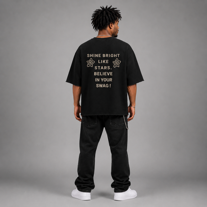 Unisex Waffle Raw Edge Long Sleeve T-Shirt - "Believe in your Swag"