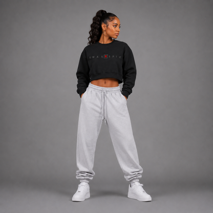 Vintage Washed Cropped Sweatshirt – Swag Ladies