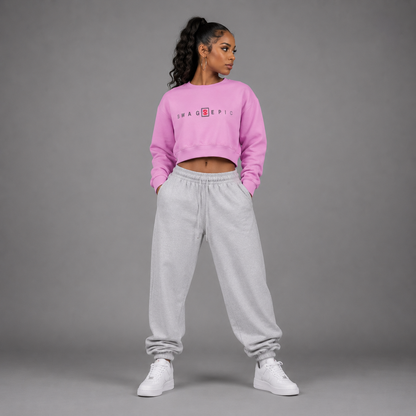 Vintage Washed Cropped Sweatshirt – Swag Ladies