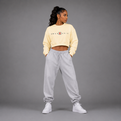 Vintage Washed Cropped Sweatshirt – Swag Ladies