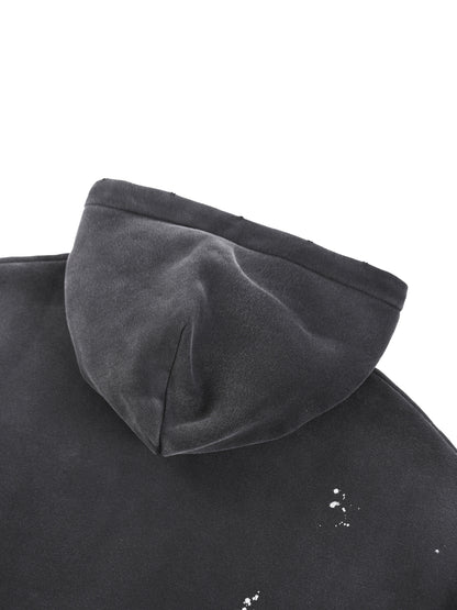 Deluxe Vintage Washed Frayed Fleece "Swag Epic" Hoodie