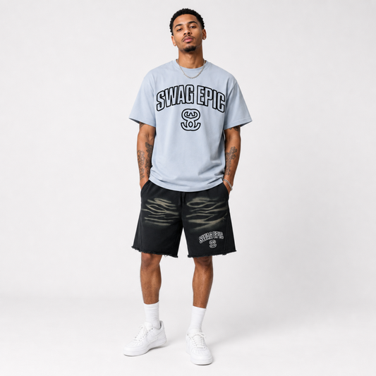 Vintage Washed Tiger Stripes Short Pants "Swag Original SS"