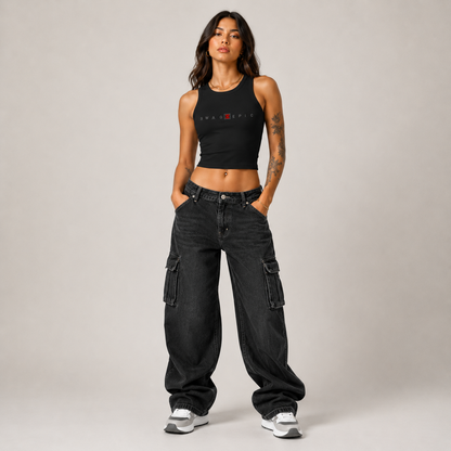 Women's Tight Crewneck Crop Tank Top " Sexy Swag"