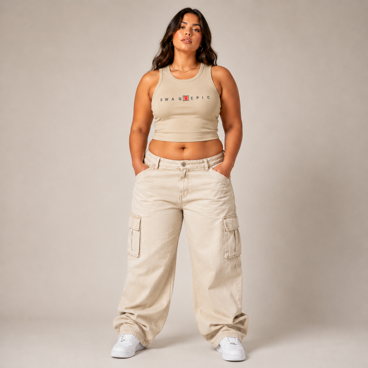 Women's Tight Crewneck Crop Tank Top " Sexy Swag"