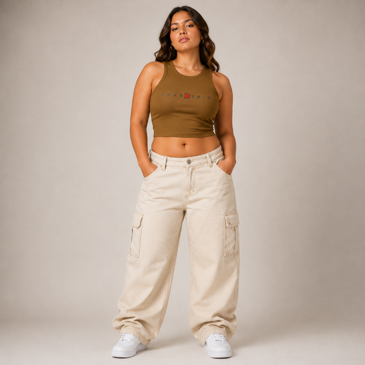 Women's Tight Crewneck Crop Tank Top " Sexy Swag"