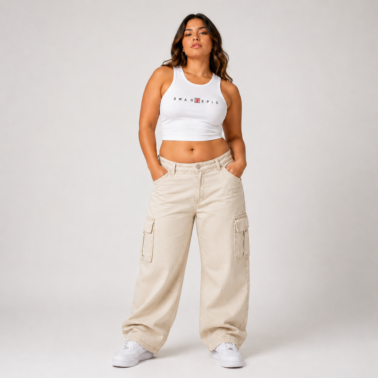 Women's Tight Crewneck Crop Tank Top " Sexy Swag"