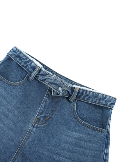 Women's Vintage Wash High Rise Denim Shorts - Swag Ladies