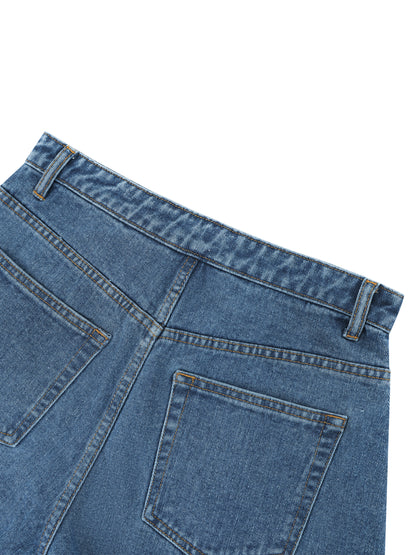 Women's Vintage Wash High Rise Denim Shorts - Swag Ladies