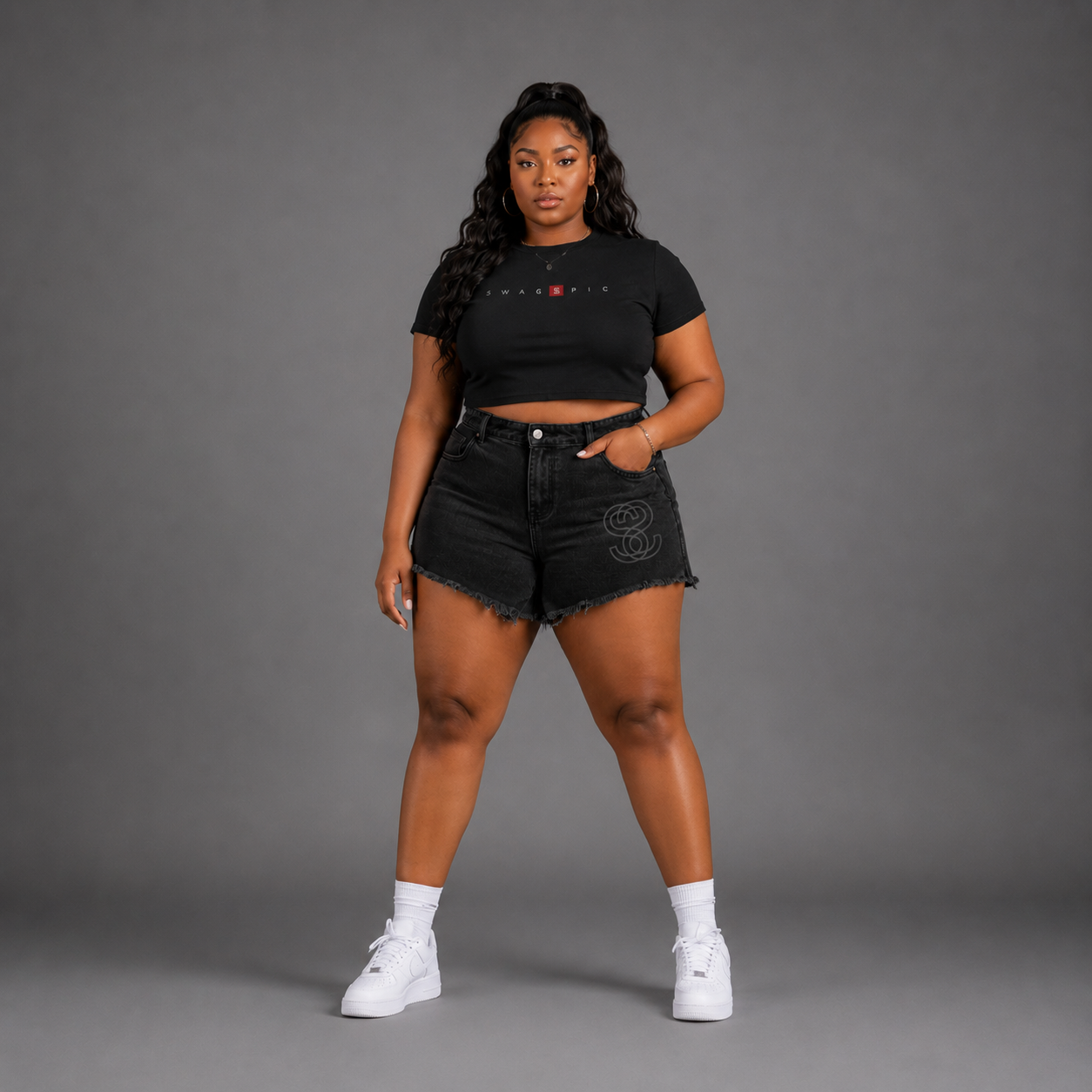 Women's Vintage Wash High Rise Denim Shorts - Swag Ladies