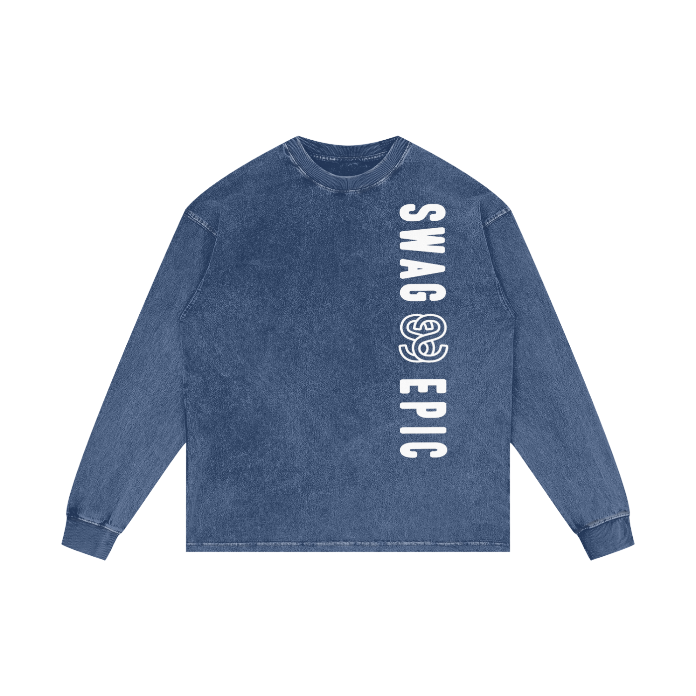 Acid Wash Oversize Long Sleeve  "Swag Epic" T-Shirt