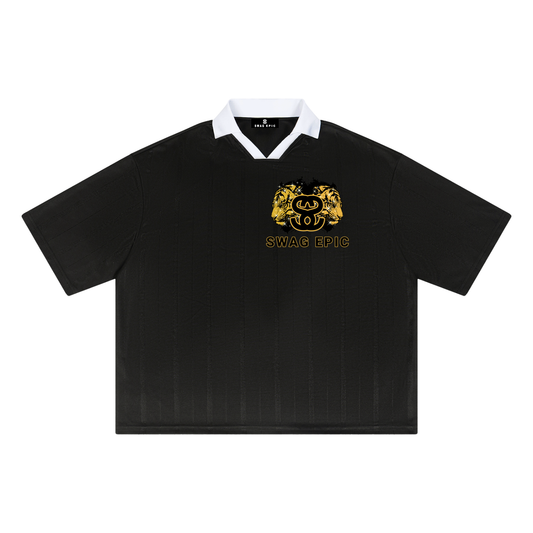 Unisex Striped Boxy Soccer Jersey - "Swag Epic Tiger"