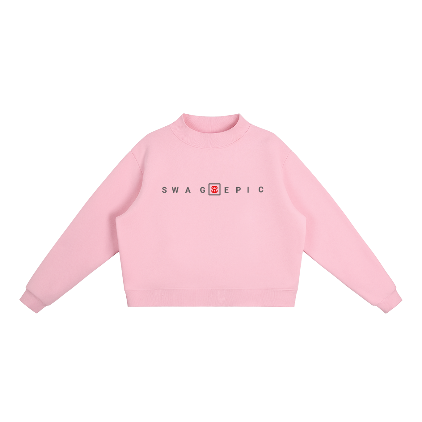 Essential Fleece Mock-Neck Crew Sweatshirt – Swag Ladies