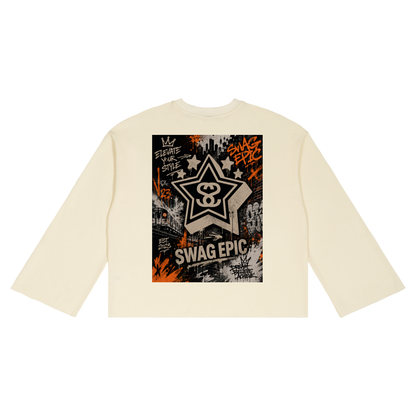 Unisex Waffle Raw Edge "Swag Epic"T-Shirt