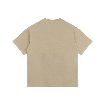 Vintage Washed Oversized Cotton T-Shirt – "Happy Family"