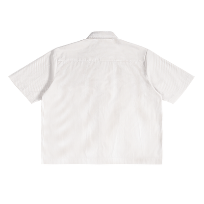 Oversized Vertical Stripe "Swag Epic" Boxy Shirt