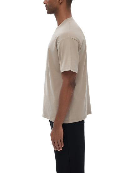 Drop Shoulder Cotton Plain T-Shirt