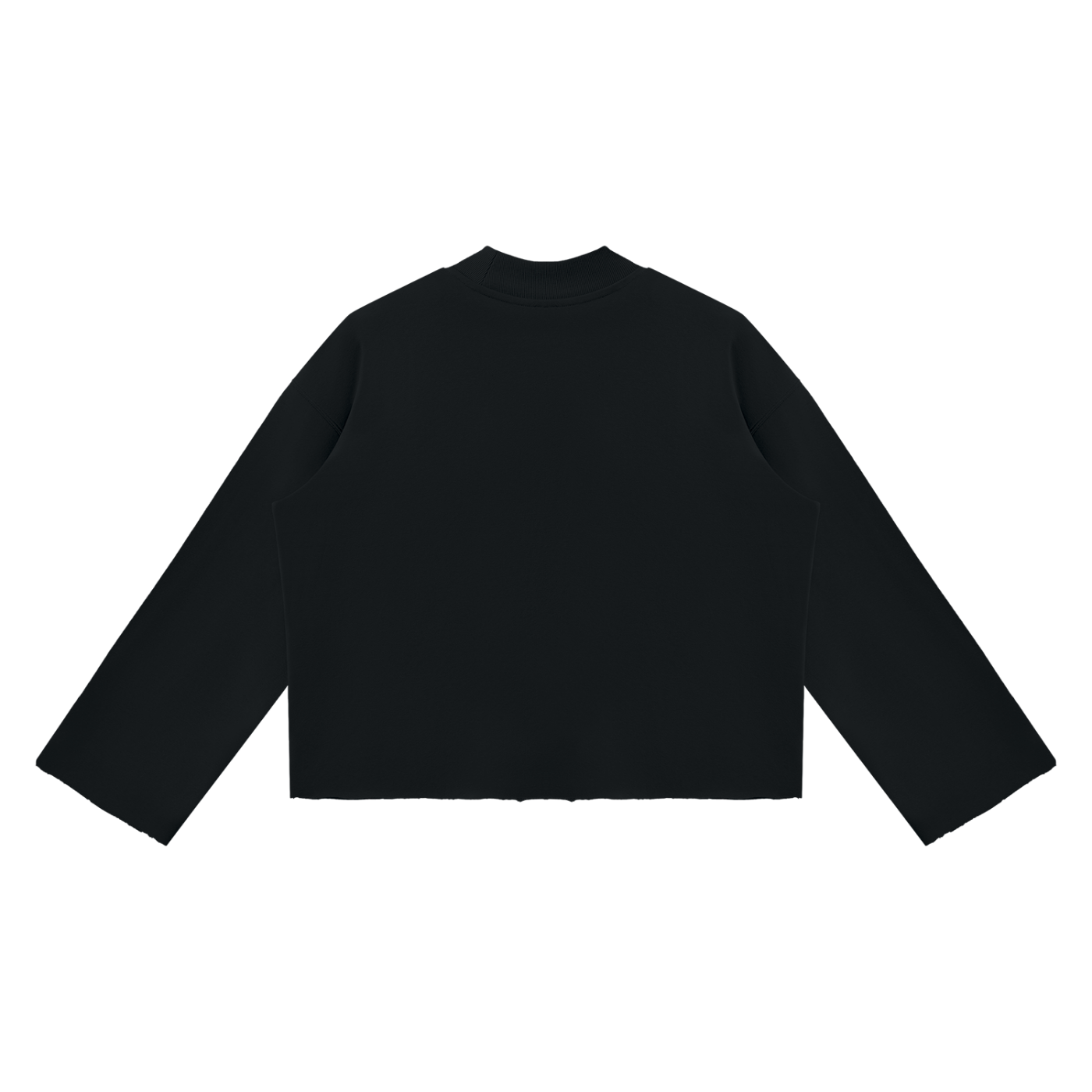 Unisex Mock Neck Raw Edge Boxy Sweatshirt - "Stand Tall and Dream Big"