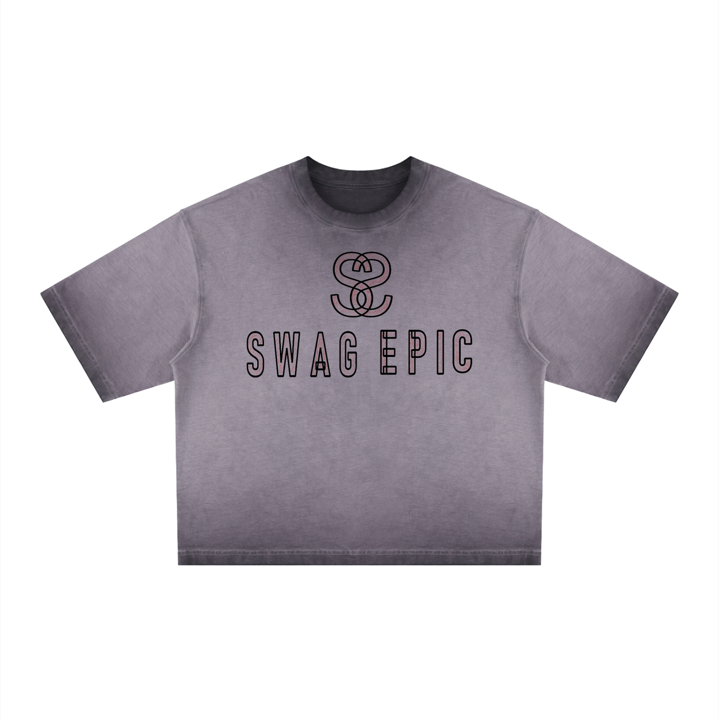 Unisex Reverse Dyed Boxy T-Shirt - "Scratch Scribble Epic"