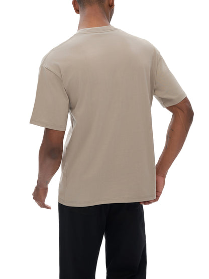 Drop Shoulder Cotton Plain T-Shirt