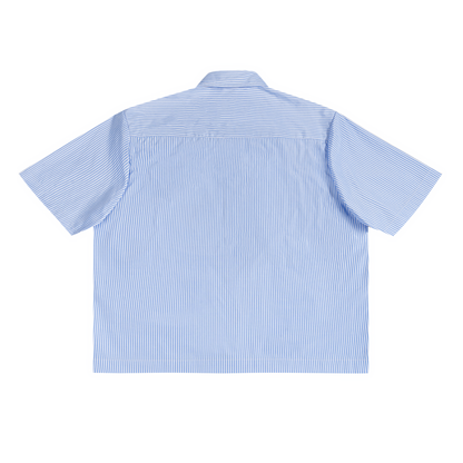 Oversized Vertical Stripe "Swag Epic" Boxy Shirt