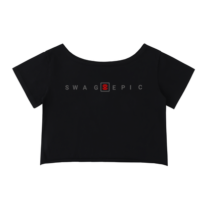 Off-Shoulder Rolled Hem Cotton T-Shirt – Swag Epic Ladies